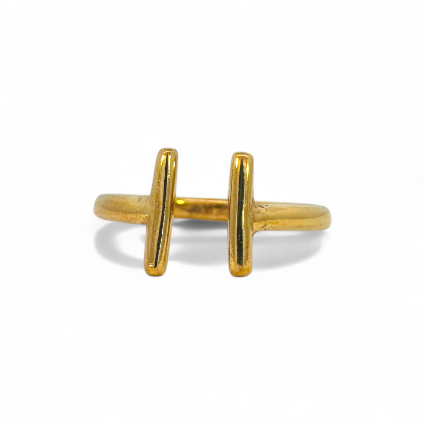 Anillo Abierto T Plata 925 bañada en Oro