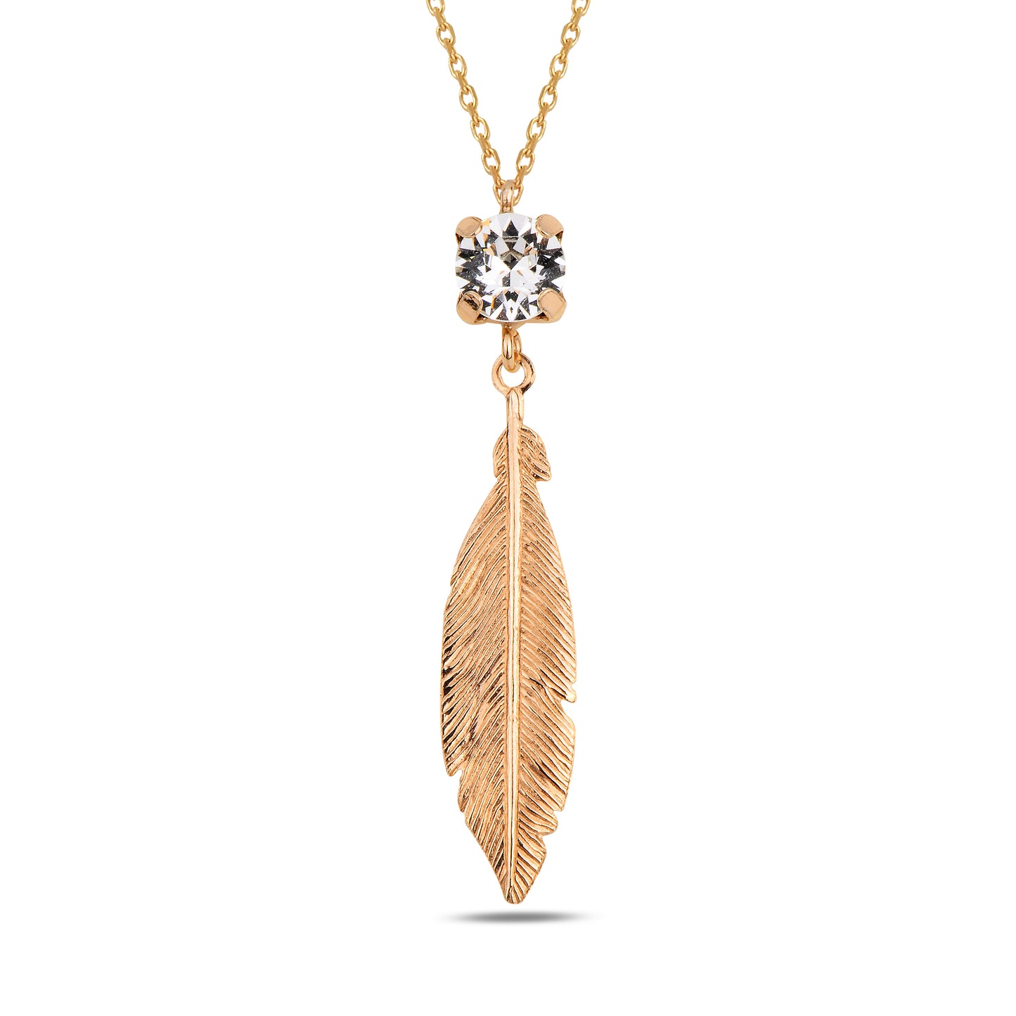 Collar Cristal y Hoja