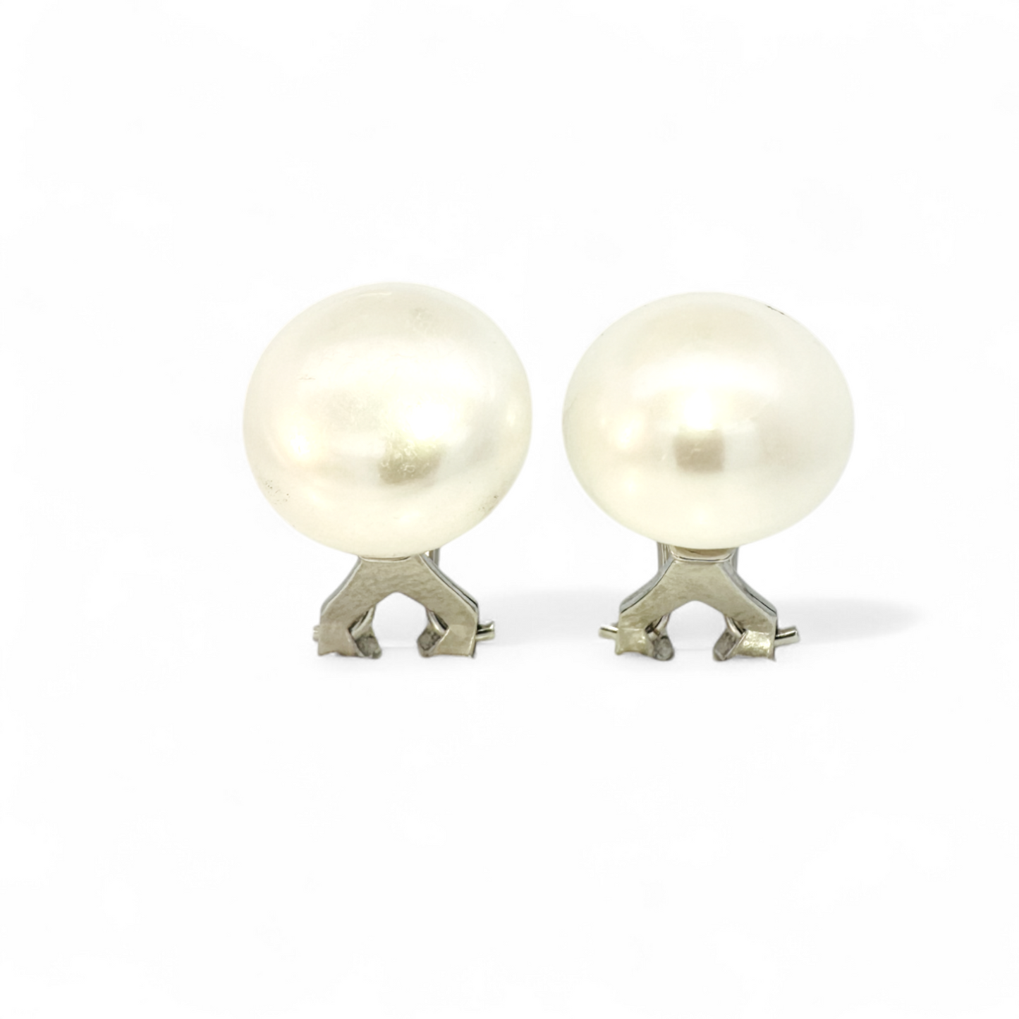Aros perlas 11-12 mm cierre omega plata 925