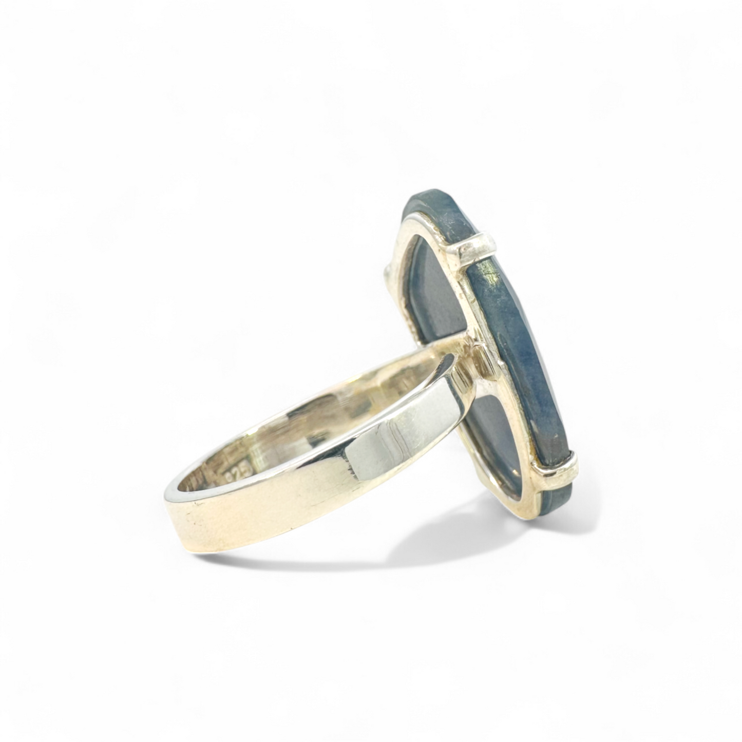 Anillo de plata 925 con zafiro ajustable