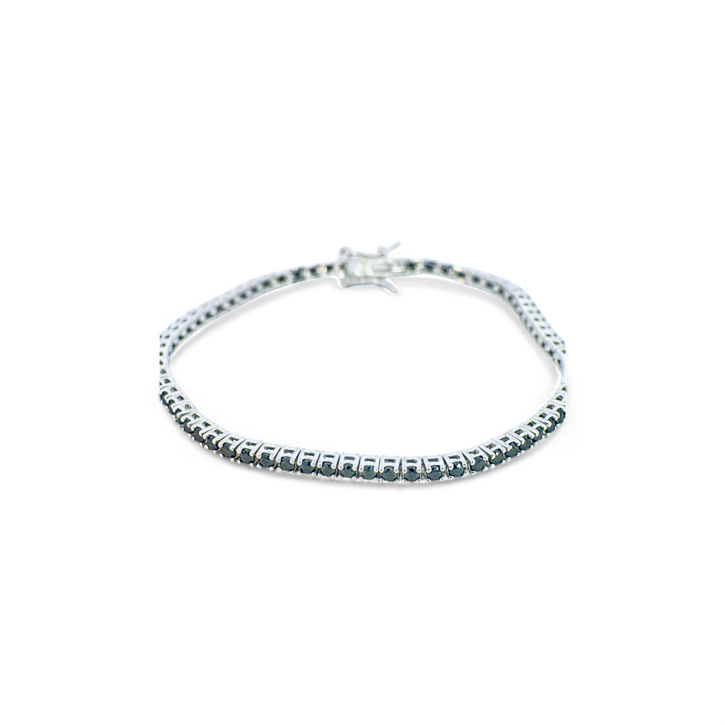 Pulsera tennis circón negro grifa 2 mm