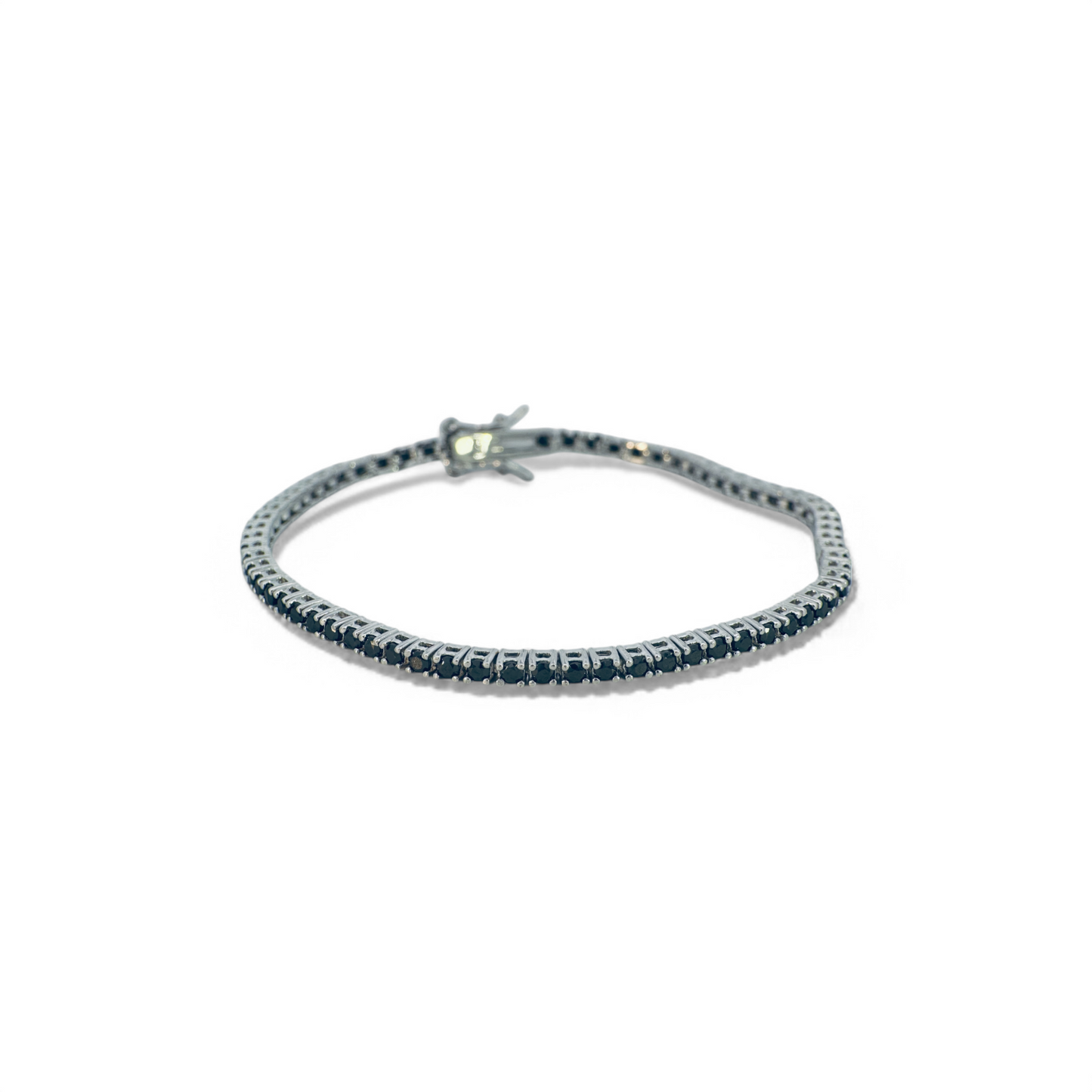 Pulsera tennis circón negro grifa 2 mm