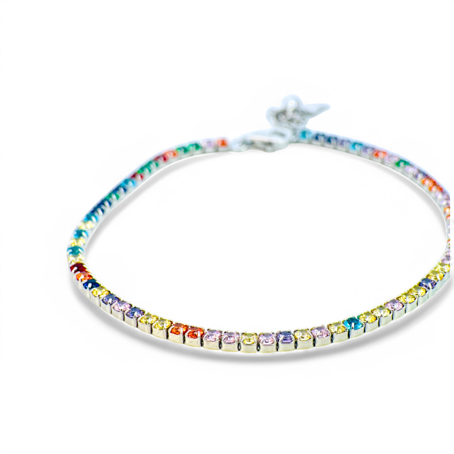 Pulsera tennis circón colores grifa 2 mm
