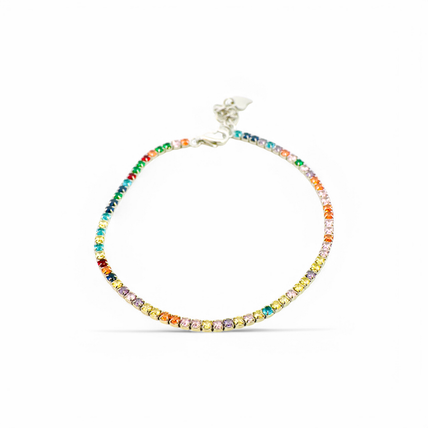 Pulsera tennis circón colores grifa 2 mm