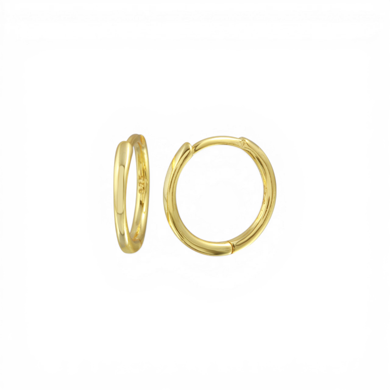 Aros Argollas cierre invisible 11 mm dorado