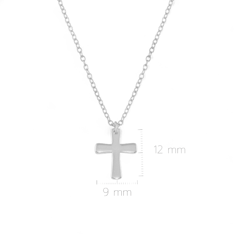 Collar cadena y cruz de plata 925