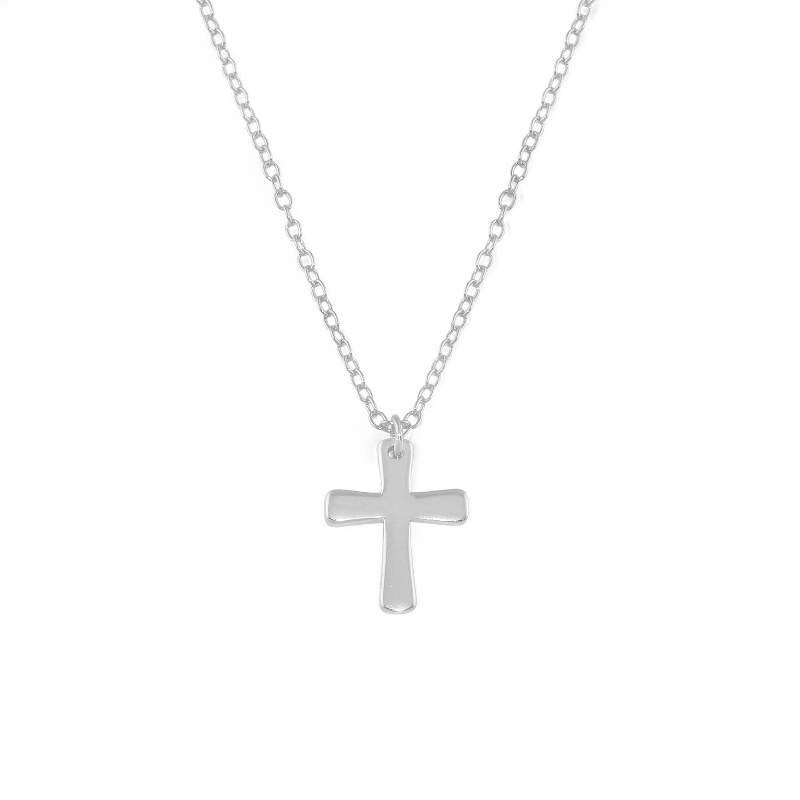 Collar cadena y cruz de plata 925