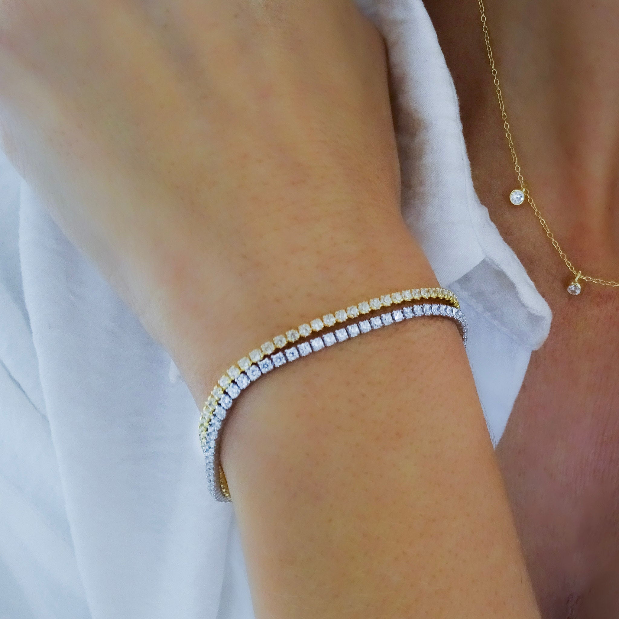 Pulsera tennis de plata 925 con circones