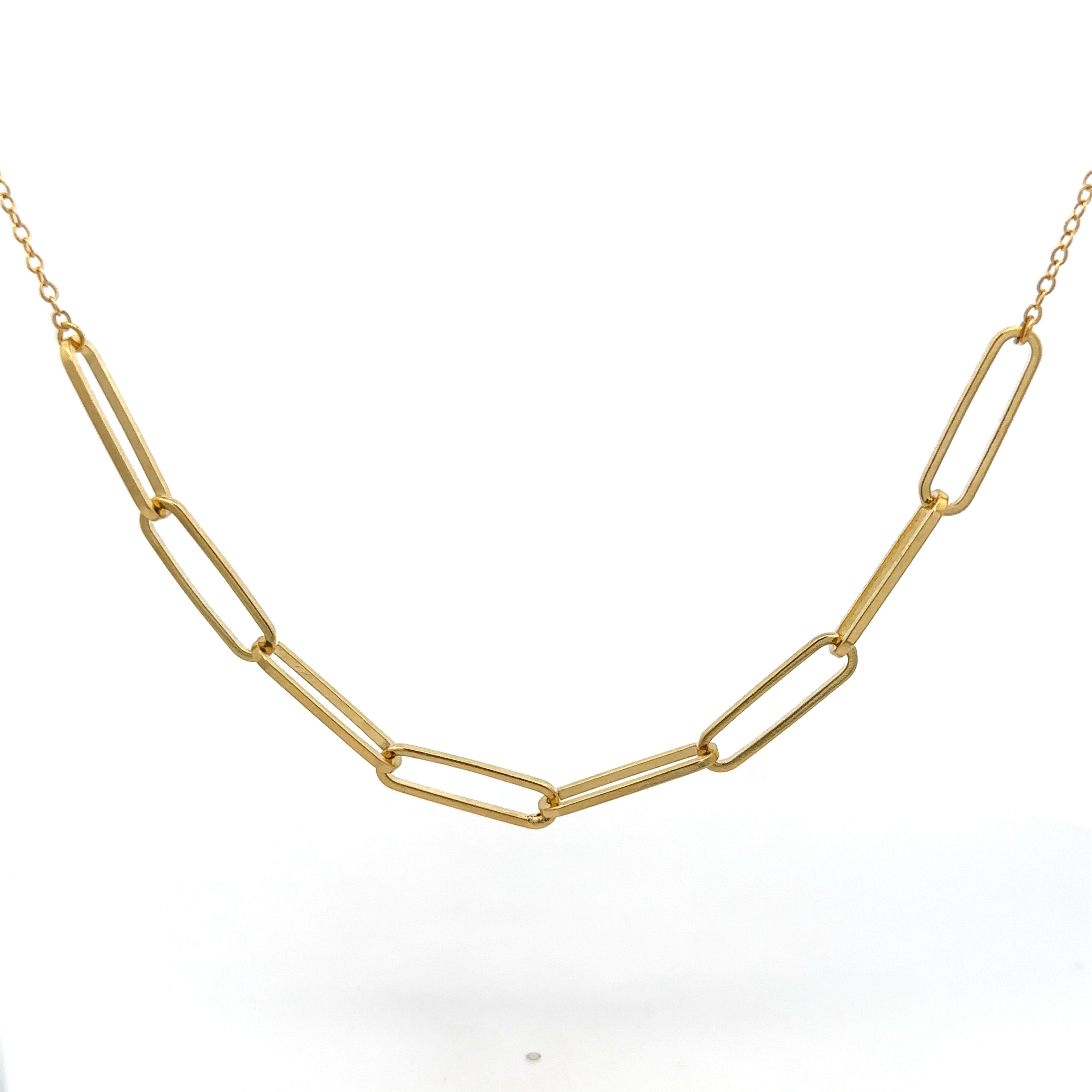 Collar cadena con ocho eslabones clip