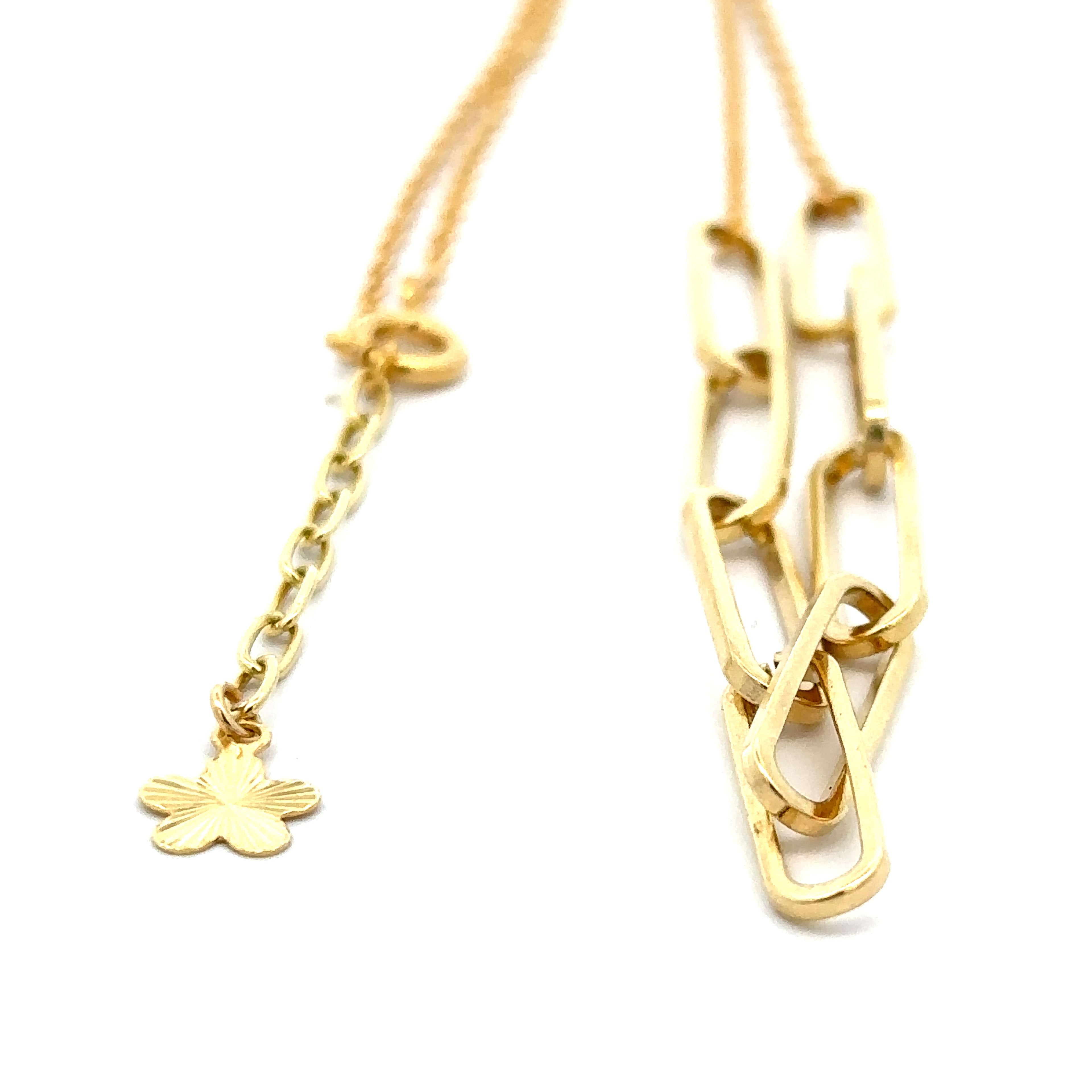 Collar cadena con ocho eslabones clip