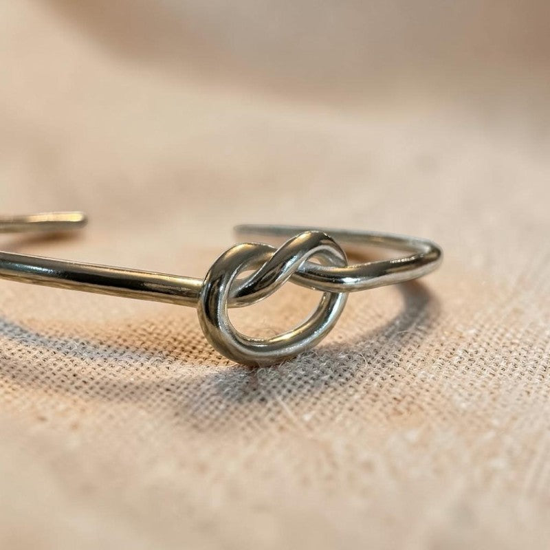 Pulsera esclava nudo plata