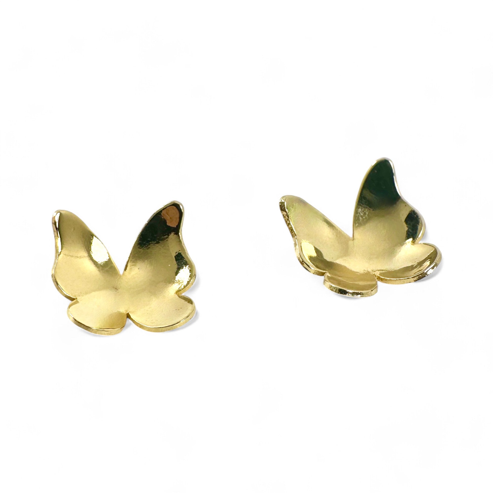 Aros Mariposa de plata con baño de oro