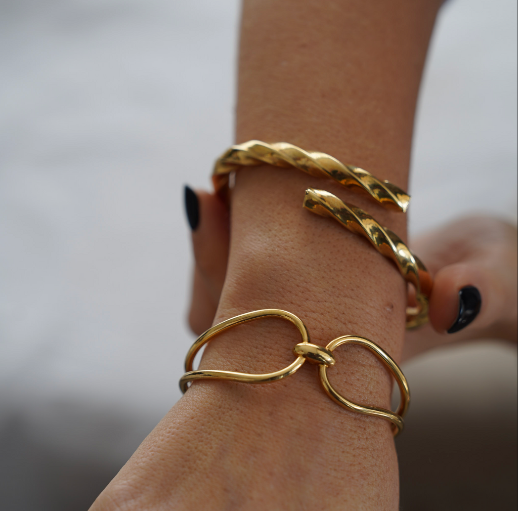 Esclava bañada en oro doble