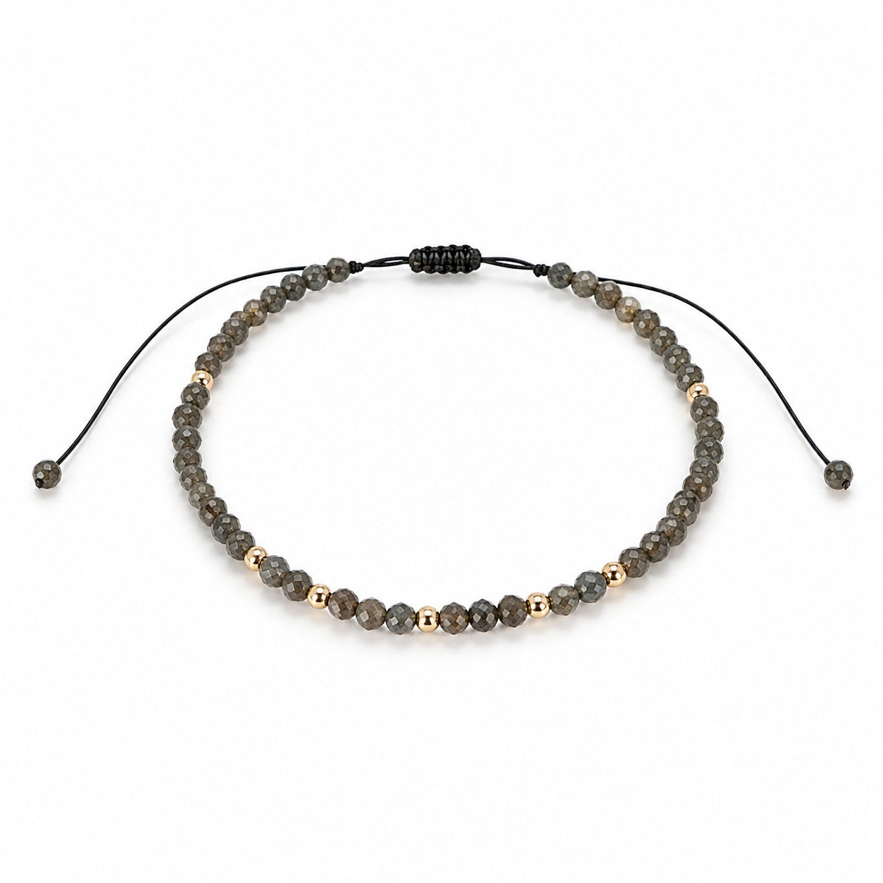 Pulsera hilo piedra natural y goldfilled