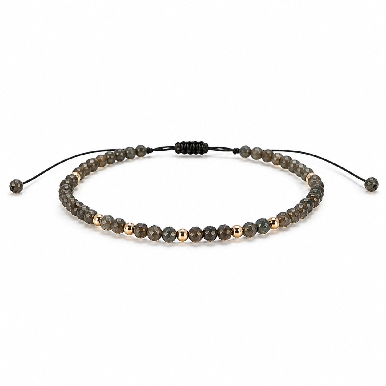 Pulsera hilo piedra natural y goldfilled