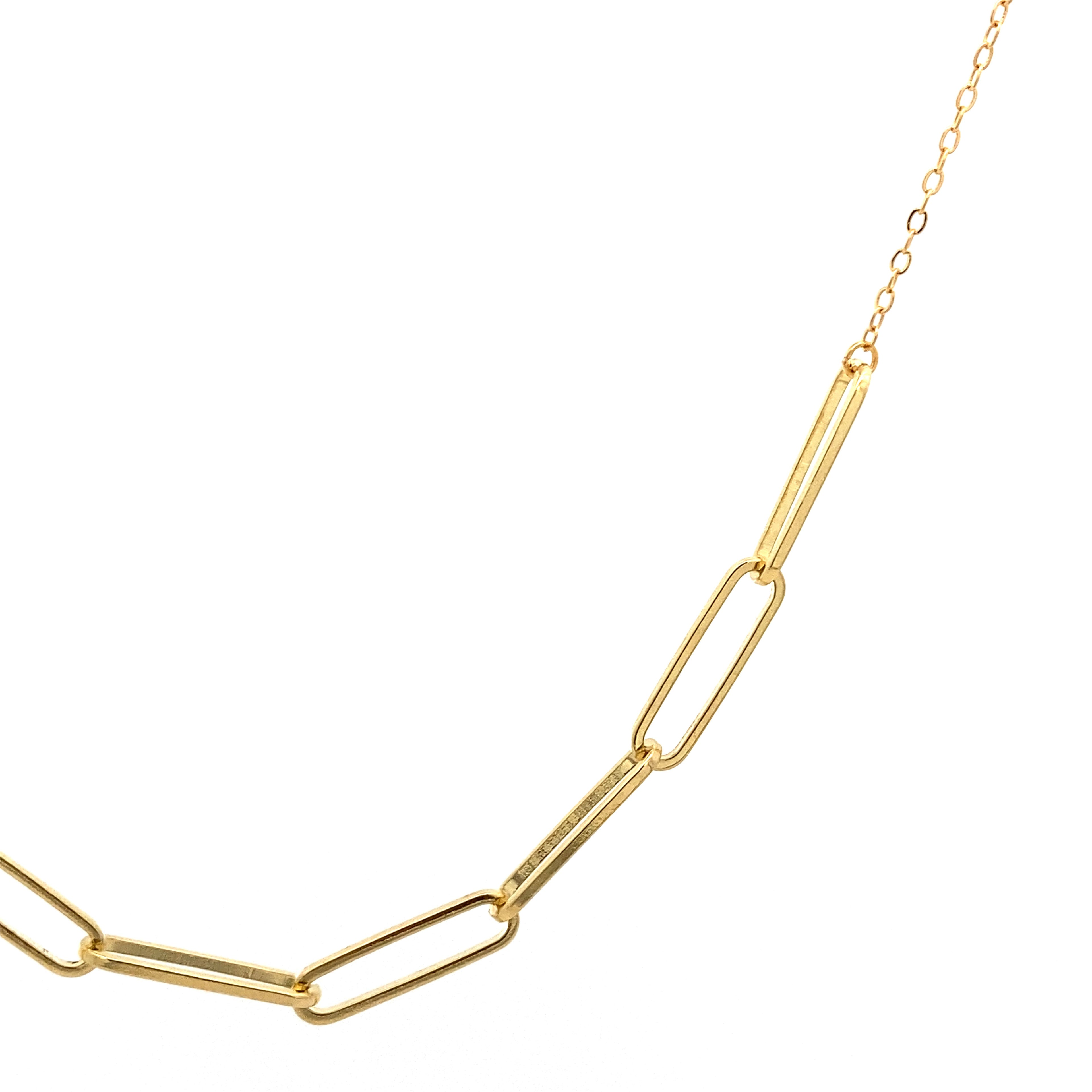 Collar cadena con ocho eslabones clip