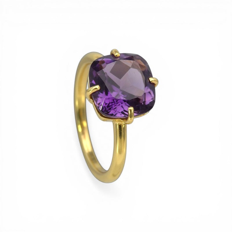 Anillo Sunlight Amatista Dorado
