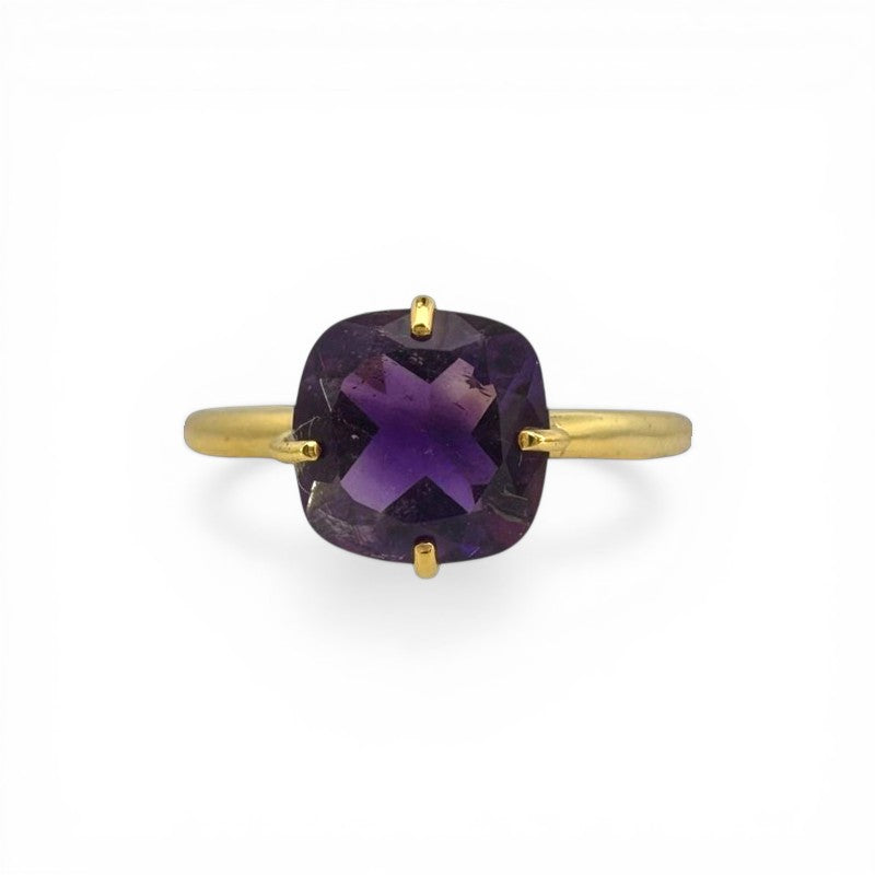 Anillo Sunlight Amatista Dorado