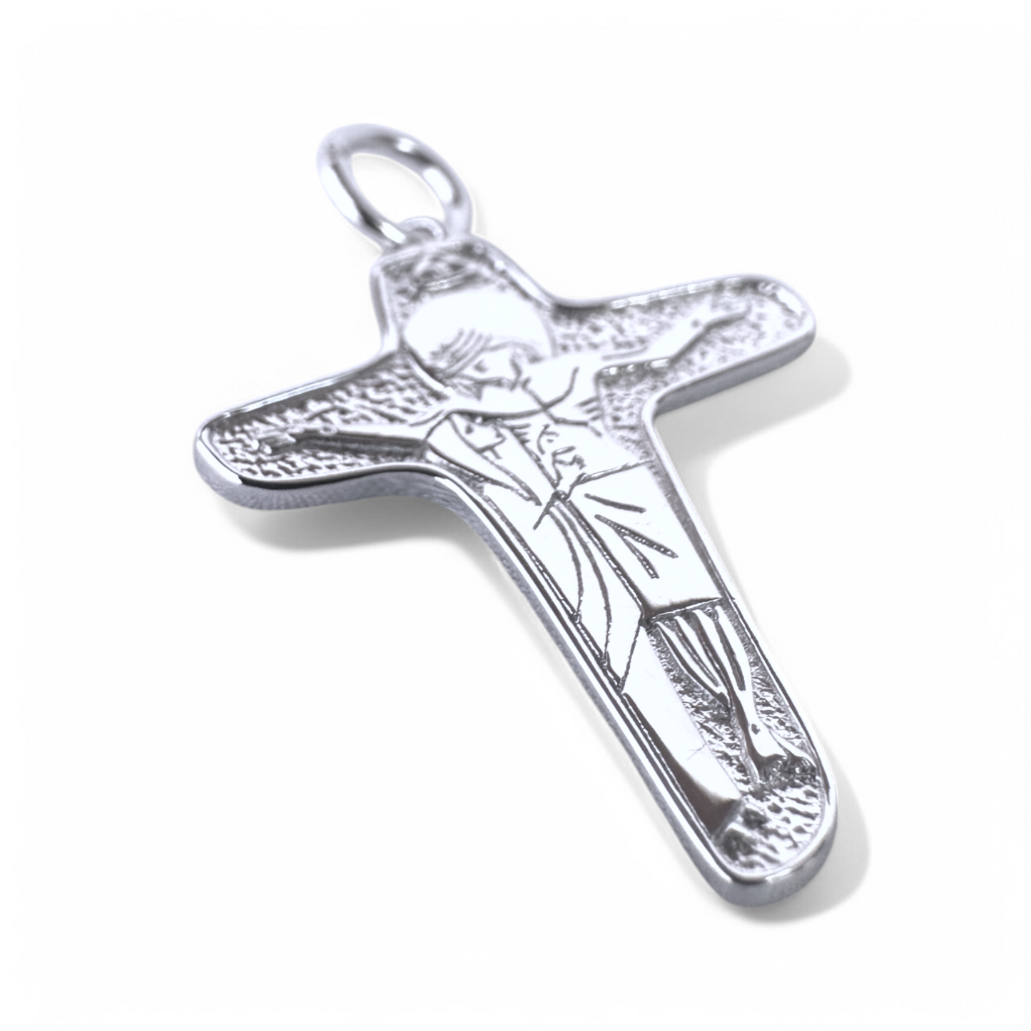 Colgante Cruz Plata Jesús 30 mm