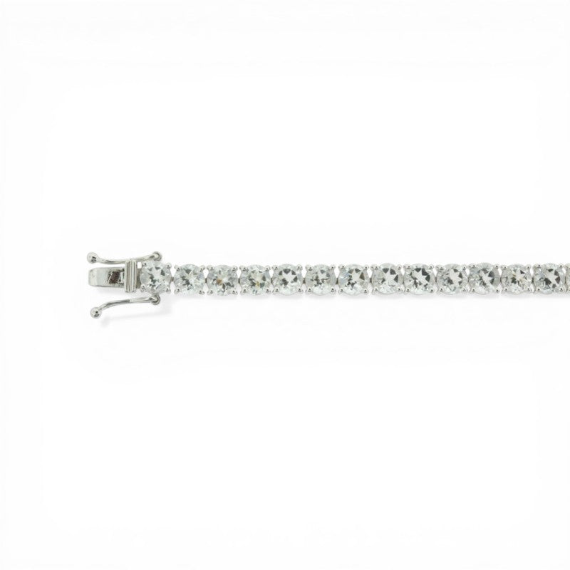 Pulsera Tenis Topacios blancos