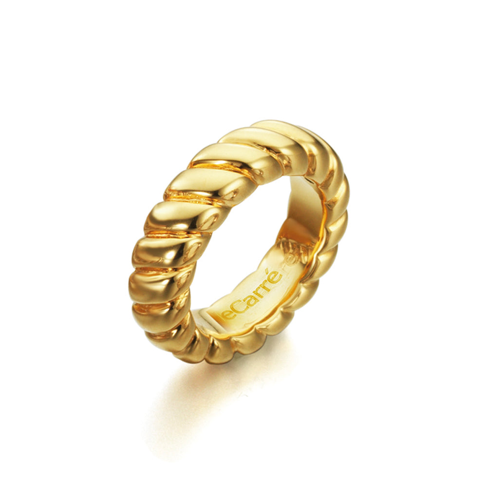 Anillo Plata Tubogas Dorado
