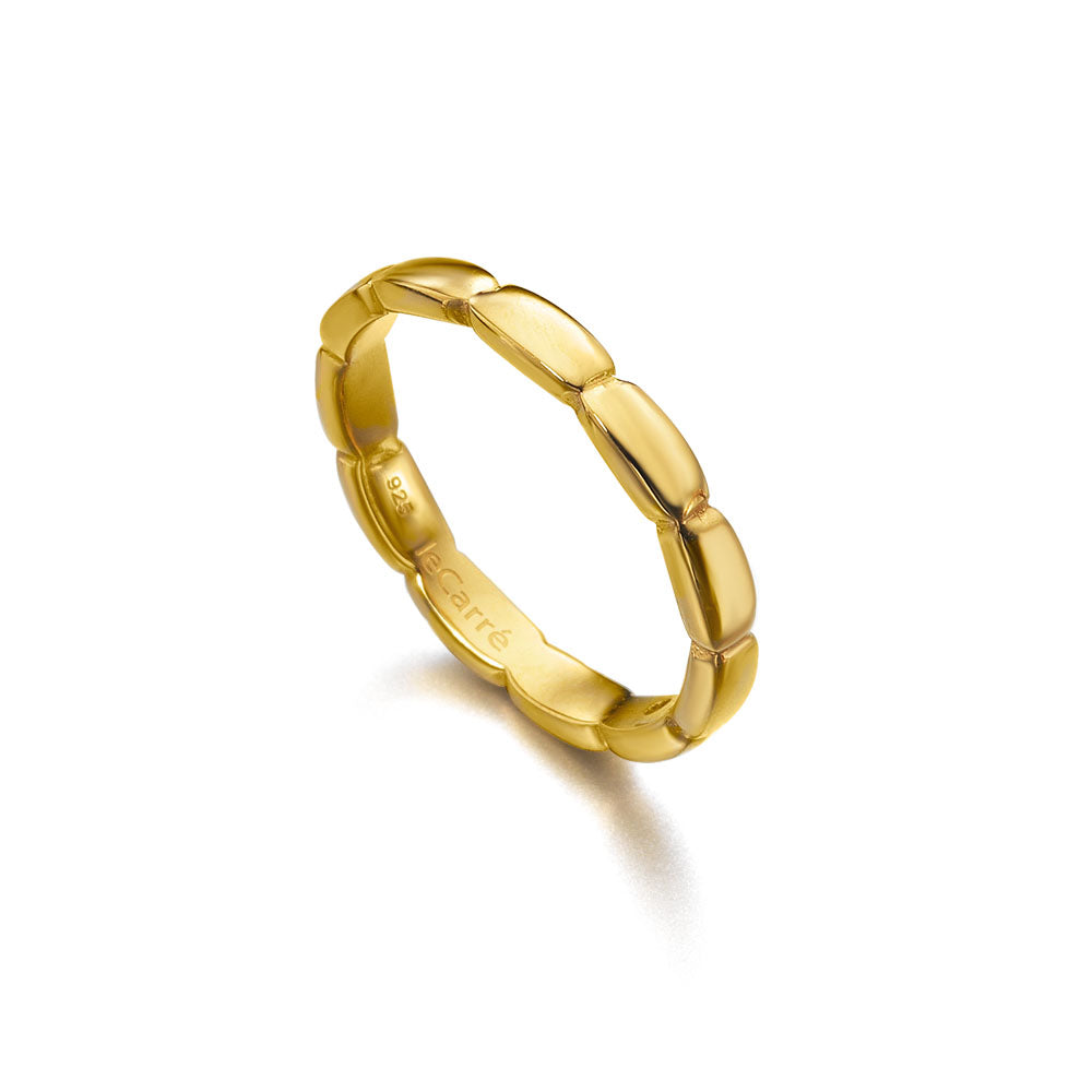 Anillo argolla fina plata bañada en oro