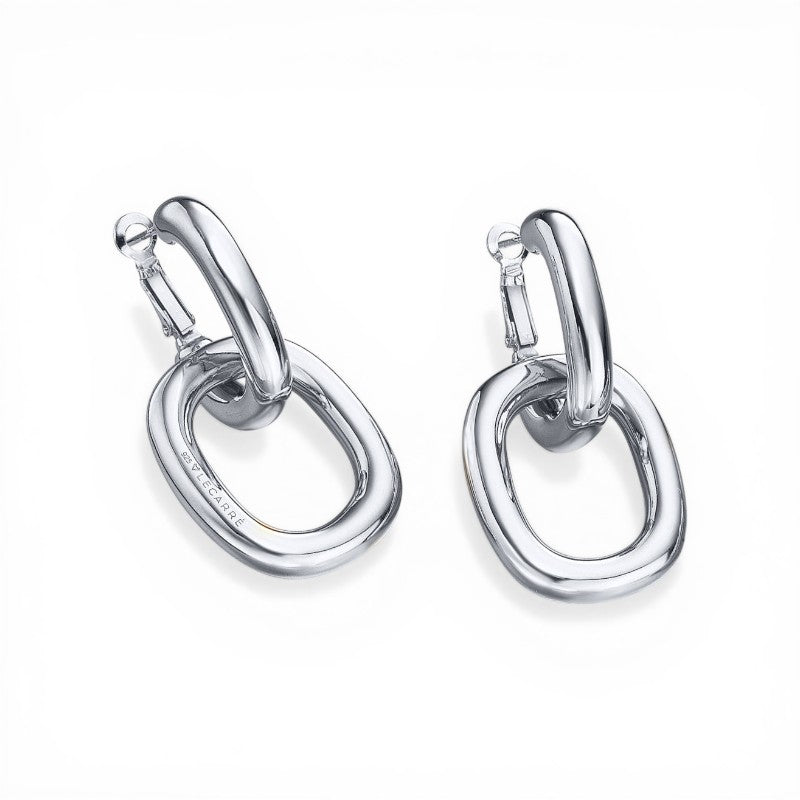 Aros Eslabones grandes  plateado