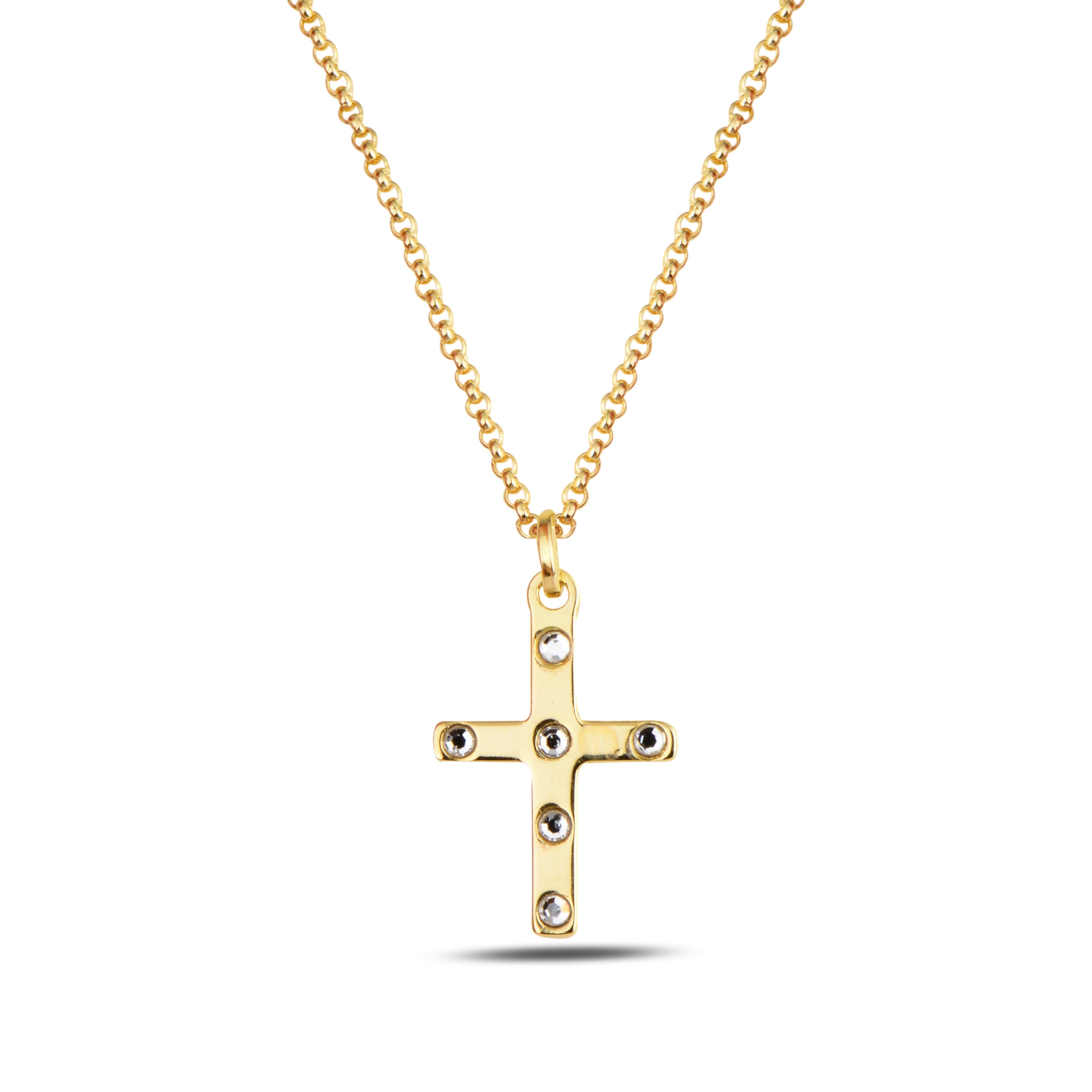 Collar Cruz Brillo Gold