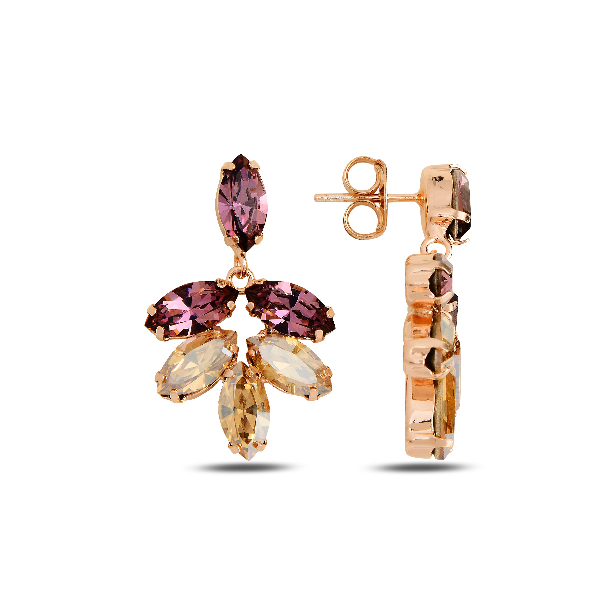 Aros Flora Moon - Violeta/Ocre