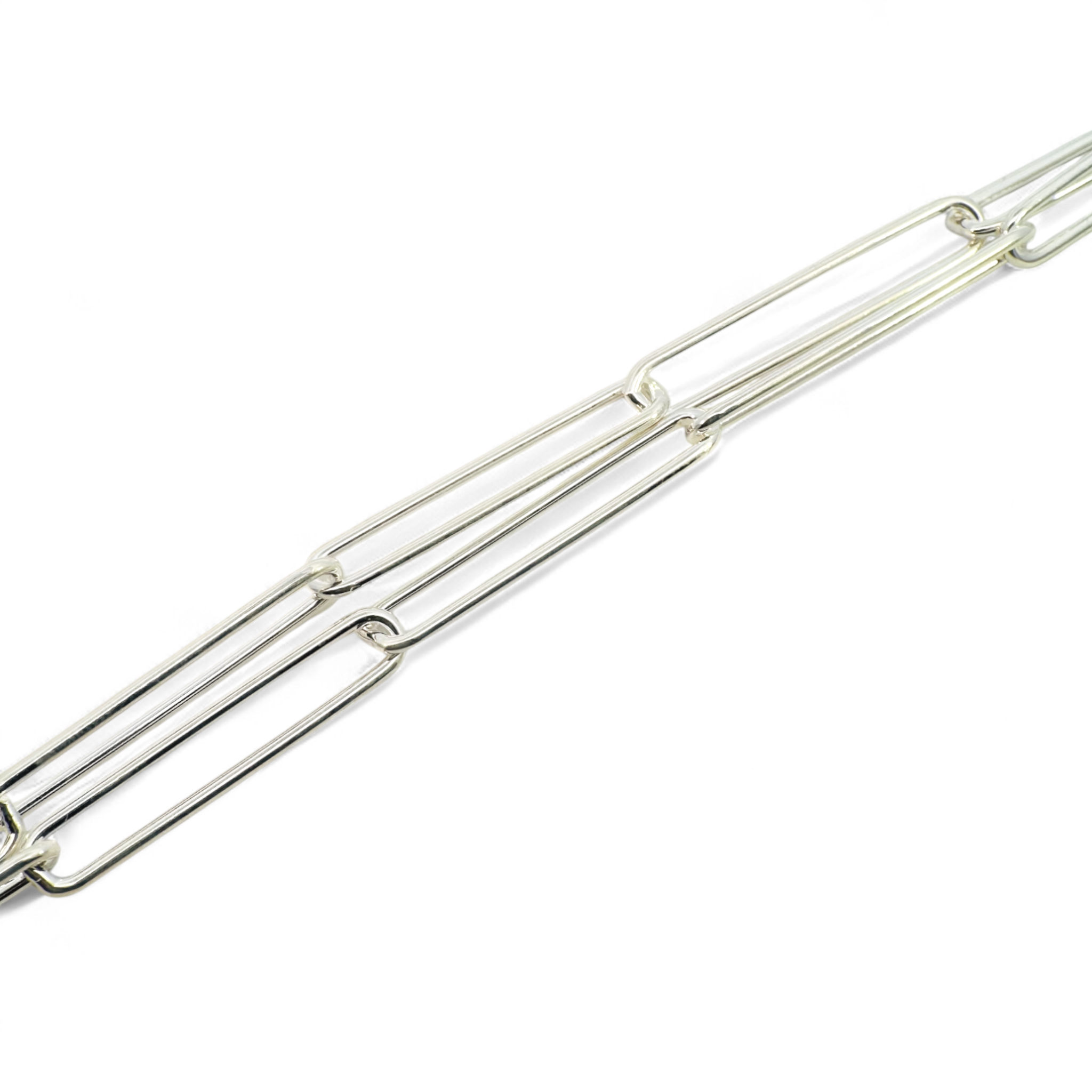 Pulsera doble clip plata 925 bañada en rodio