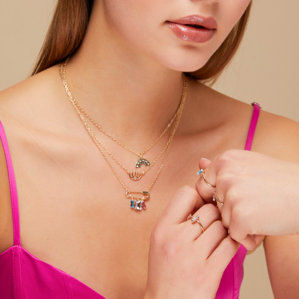 Collar Ojo Protector Gold