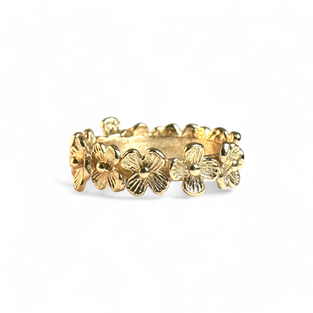 Anillo Argolla flores