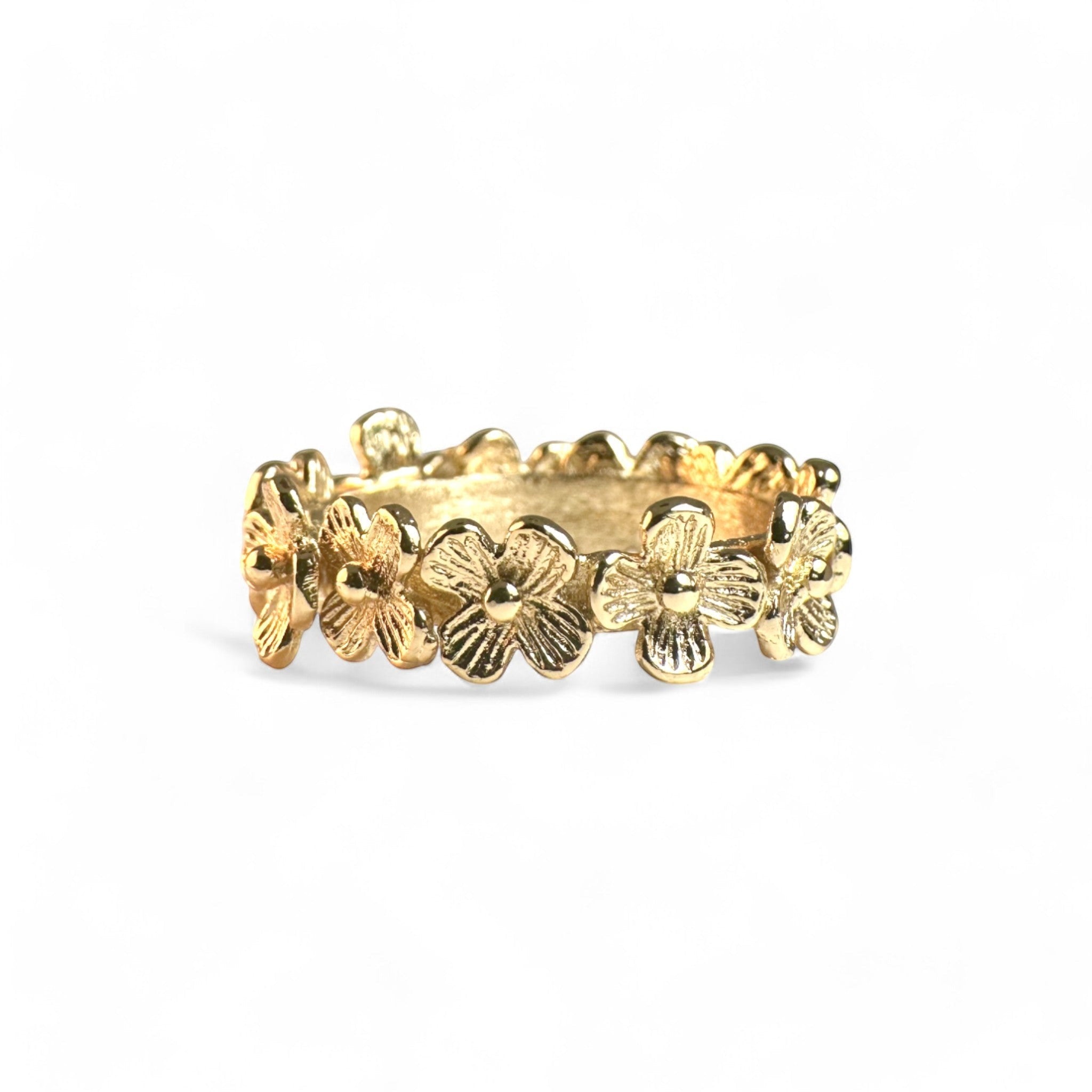 Anillo Argolla flores