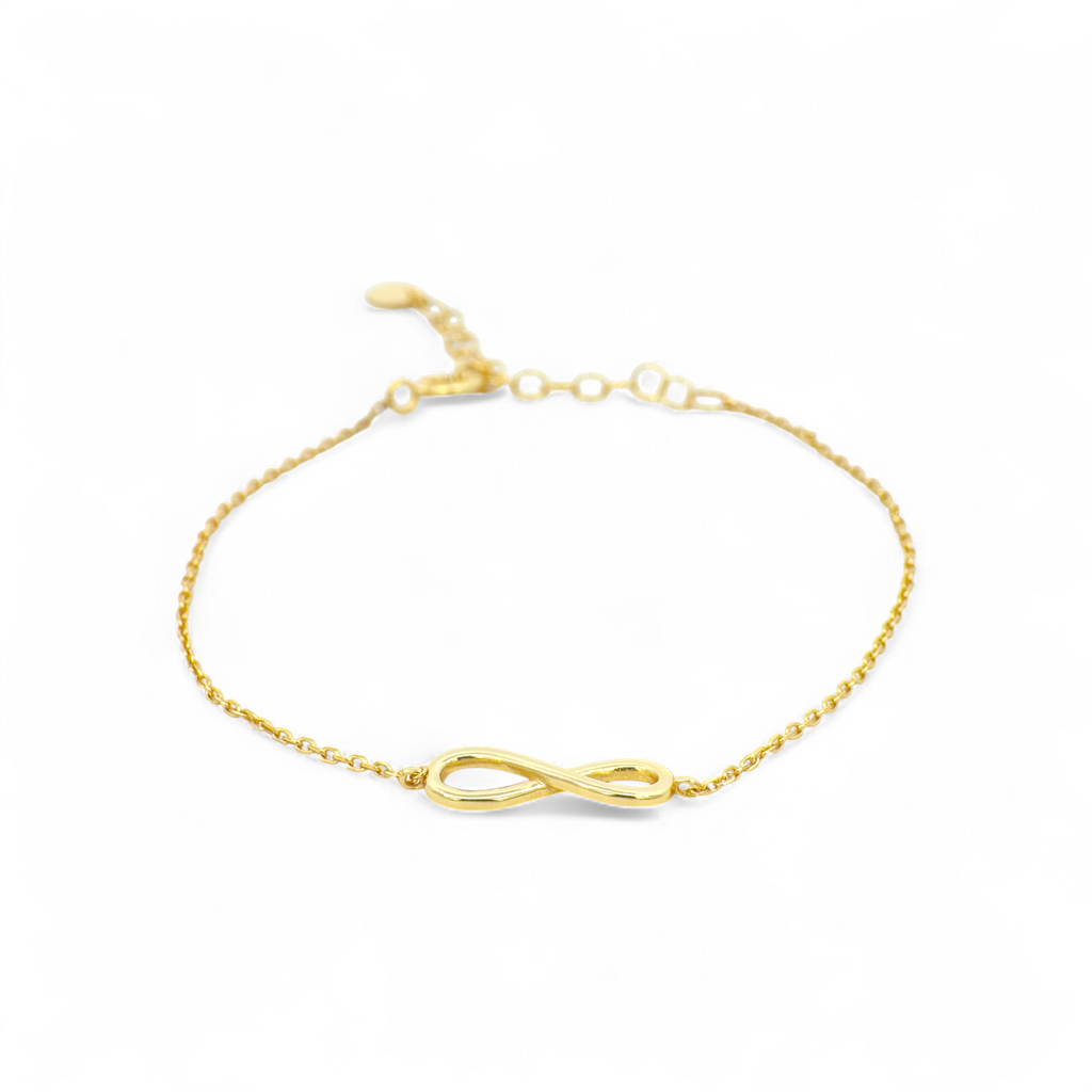 Pulsera cadena dorada infinito