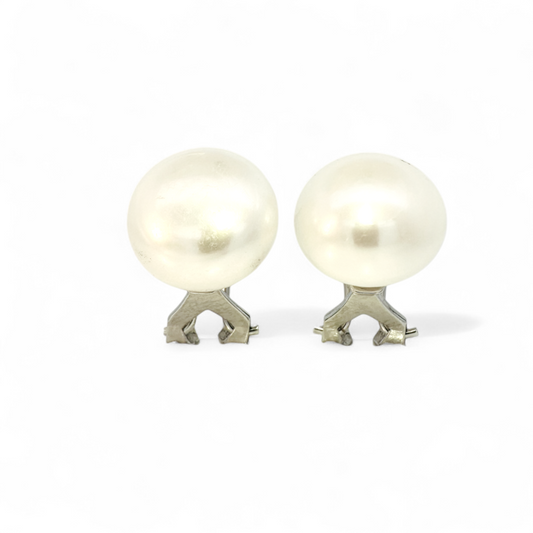 Aros perlas 11-12 mm cierre omega plata 925
