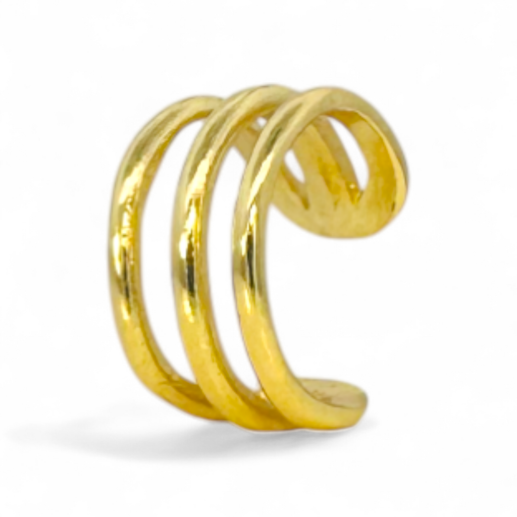 Aro trepador (ear cuff) plata 925 bañados en oro