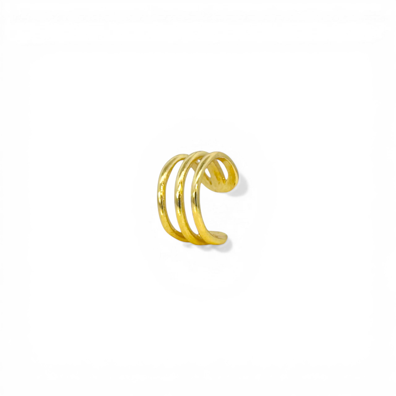 Aro trepador (ear cuff) plata 925 bañados en oro