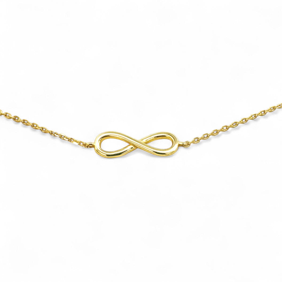 Pulsera cadena dorada infinito
