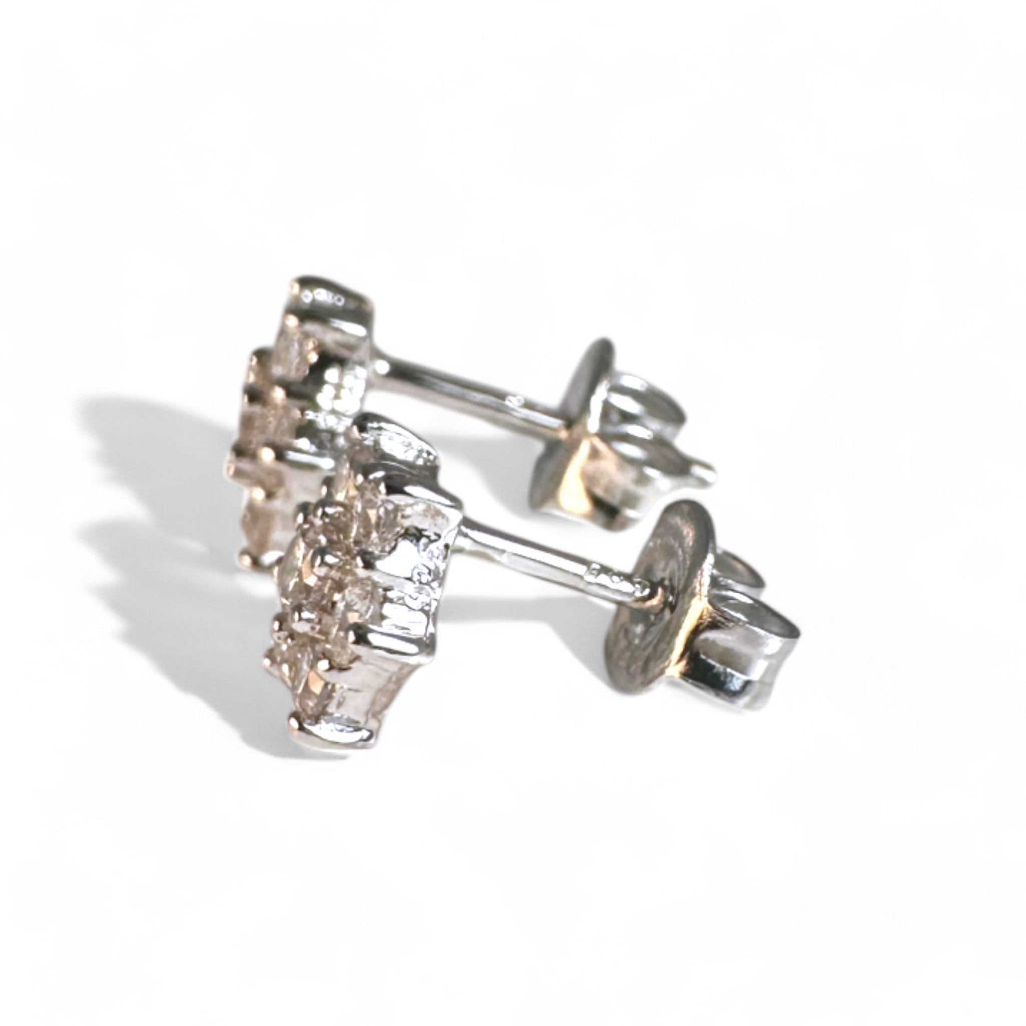 Aros Flor de Circón de Plata 925 Plateados