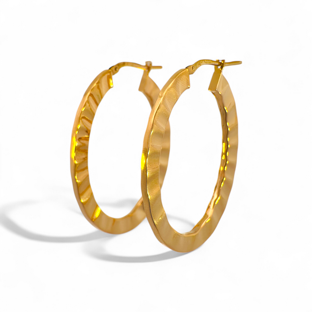 Aros ovales efecto martillado