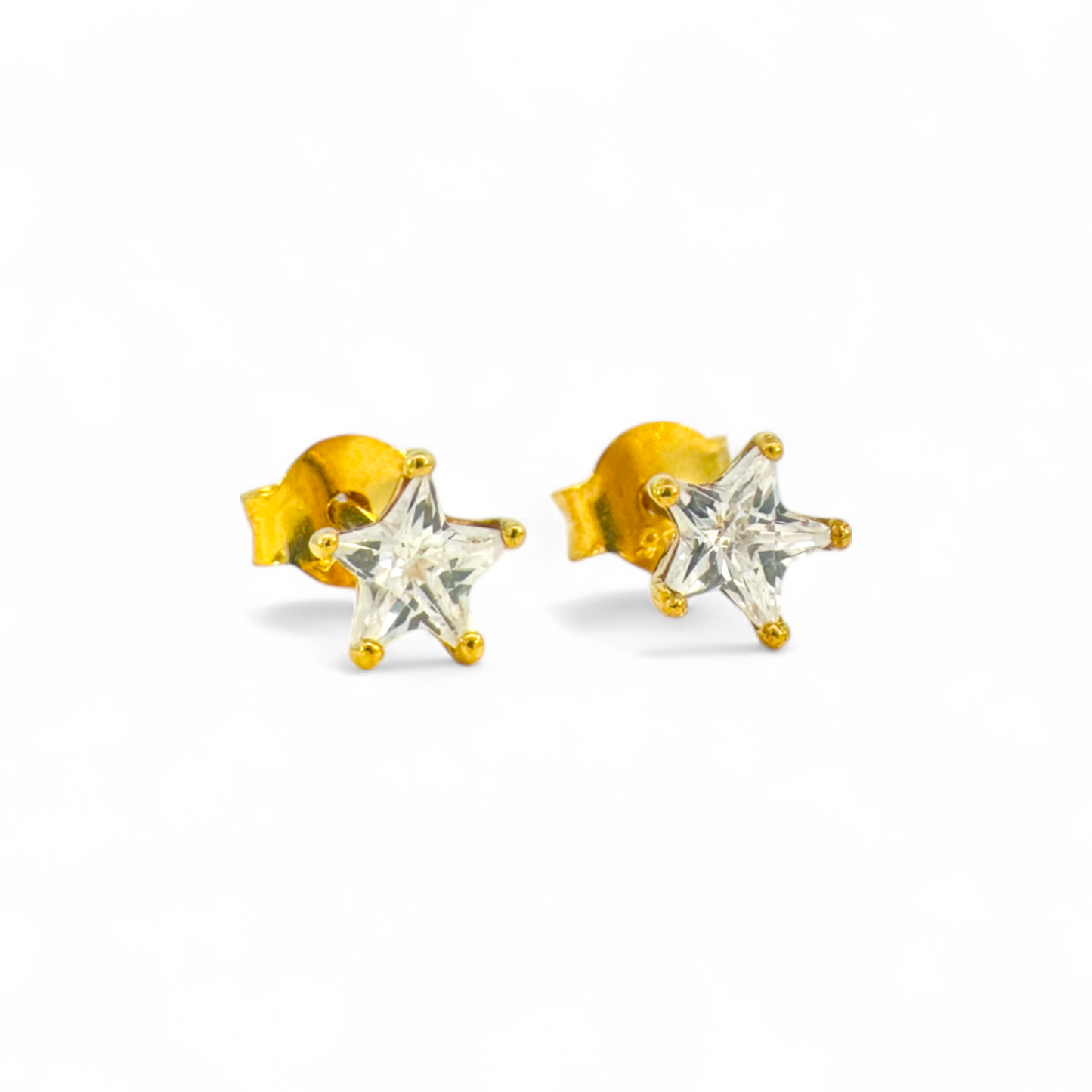 Aros stud estrella chica plata 925