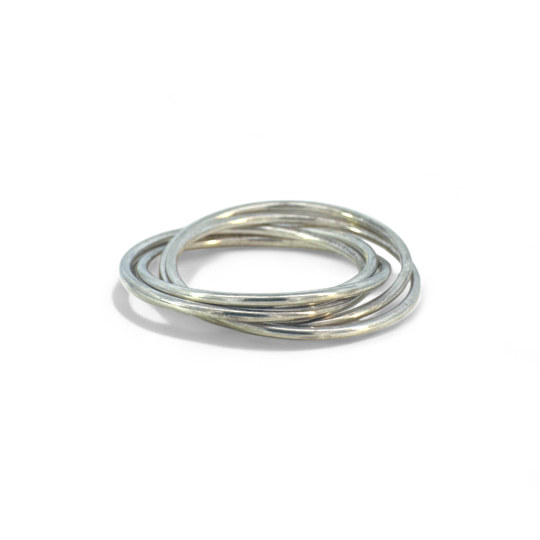 Anillo cinco argollas plata 925