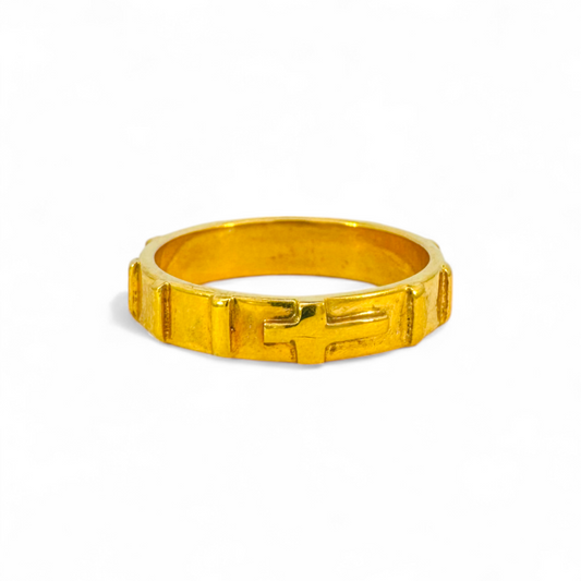 Anillo Denario Plata bañado en oro
