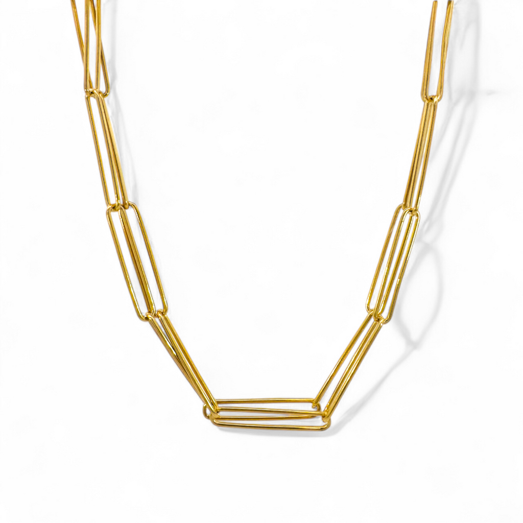 Collar clip doble plata italiana 925