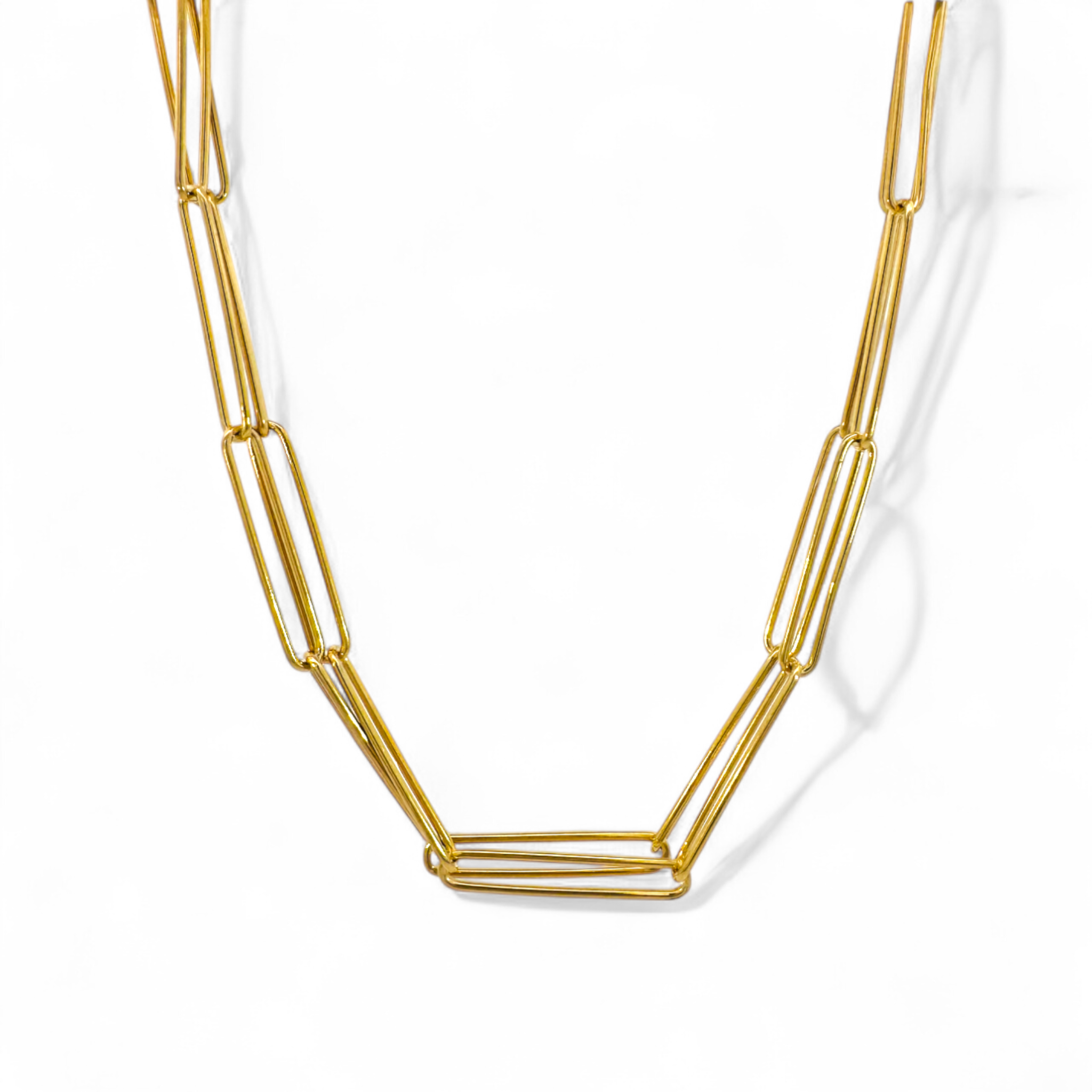 Collar clip doble plata italiana 925