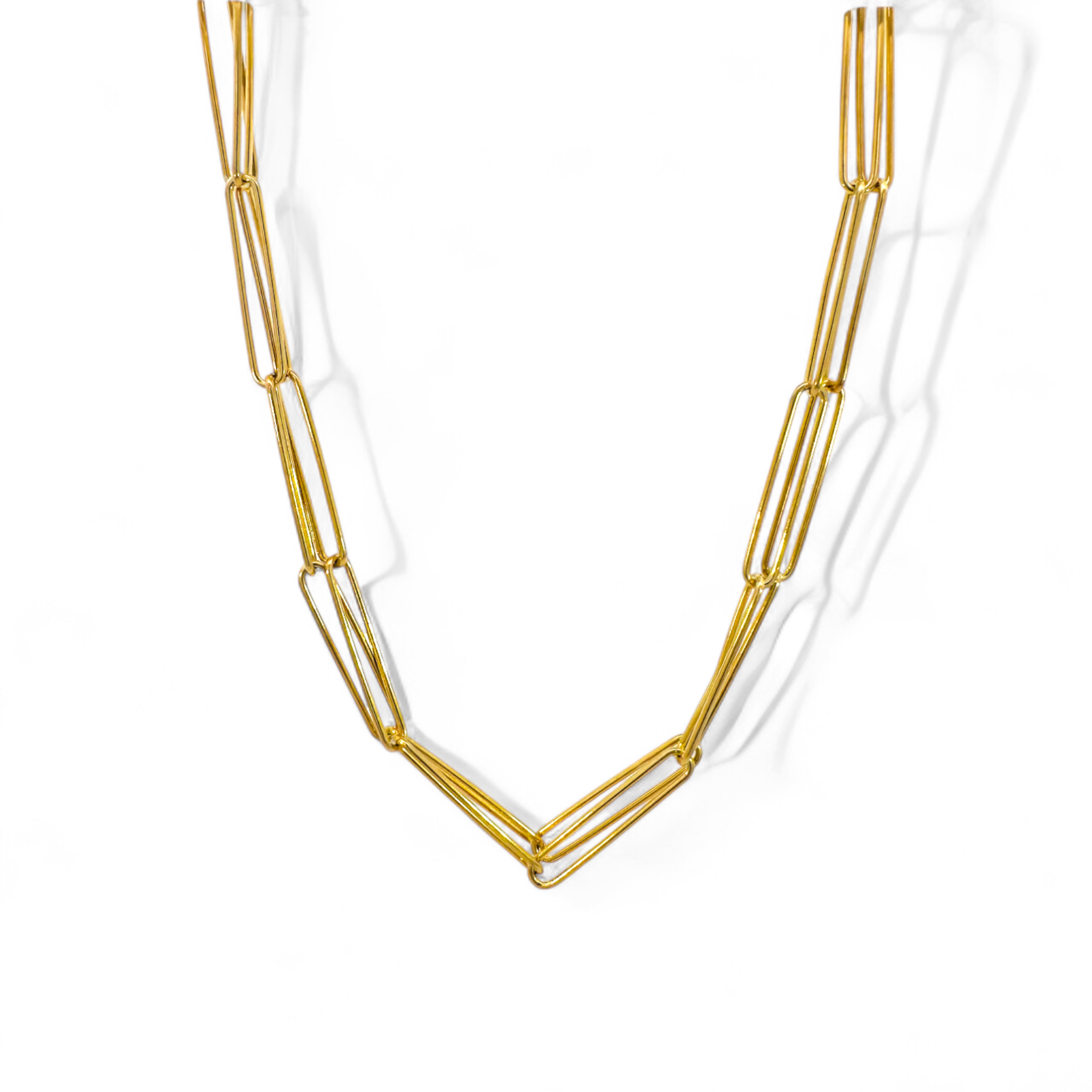 Collar clip doble plata italiana 925