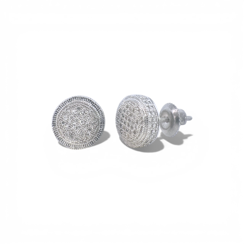 Aros punto de luz diamantes pave 0,17 ct plata 925