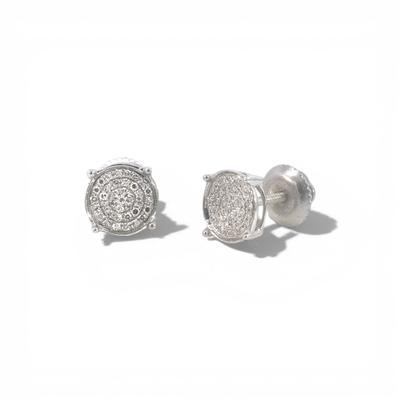 Aros punto de luz diamantes pave 0,125 ct plata 925