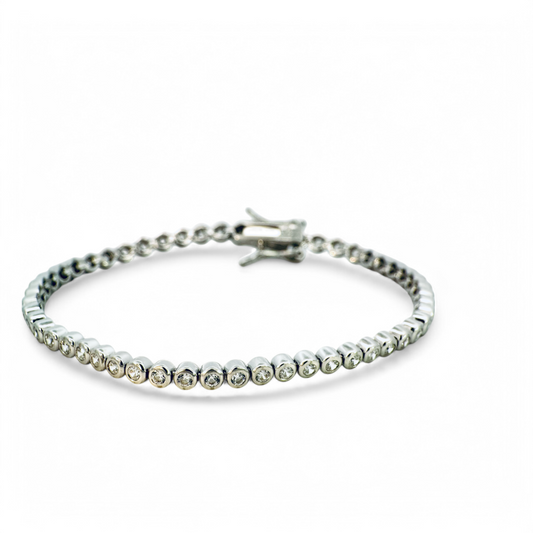 Pulsera tennis circón bisel 2 mm