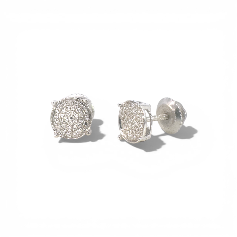 Aros punto de luz diamantes pave 0,125 ct plata 925